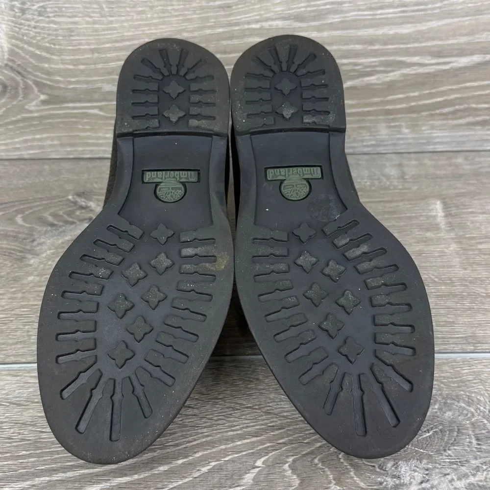 Timberland 42370 Women’s Sz 6.5M Waterproof Pebbled Black Leather Slip On Loafer
